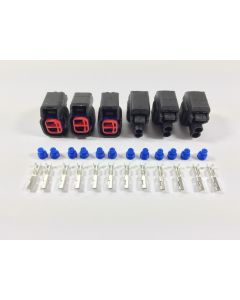 GTO and 3000GT Set of (6) New EV6 EV14 USCAR Type Fuel Injector Dynamics Connector Kit