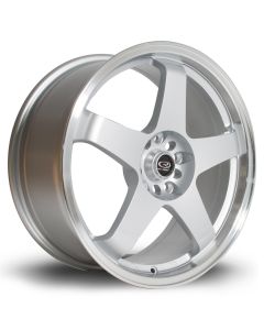 Rota Silver with Polished Lip GTR 18"x8.5" Wheel Package