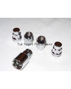 Locking Wheel Nut Kit Chrome In Suit Tapered Aftermarket Mitsubishi GTO and 3000GT Wheels
