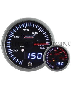 52mm JDM Dual Stepper Motor Warning 0-150 °C Oil Temperature Gauge