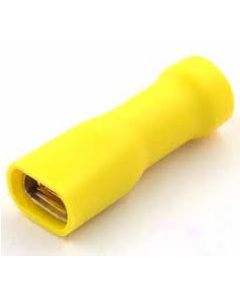 50pcs Yellow Female Insulated Spade Connector