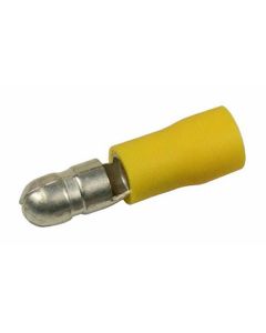 50pcs Yellow Male Bullet – Push On Connector